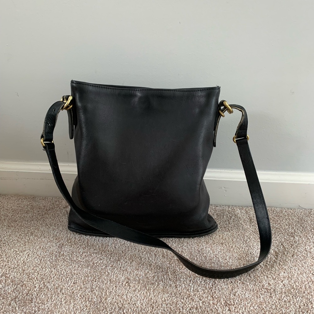 COACH Vintage Equestrian Slim Bucket Bag in Black